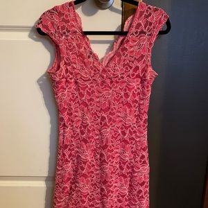 Hot Pink Lace Dress